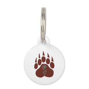 Brown Bear Claw Pet Tag