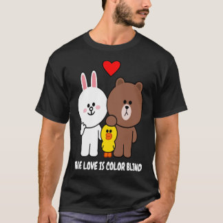 Brown Bear Cony Bunny Rabbit True Love Is Colour B T-Shirt