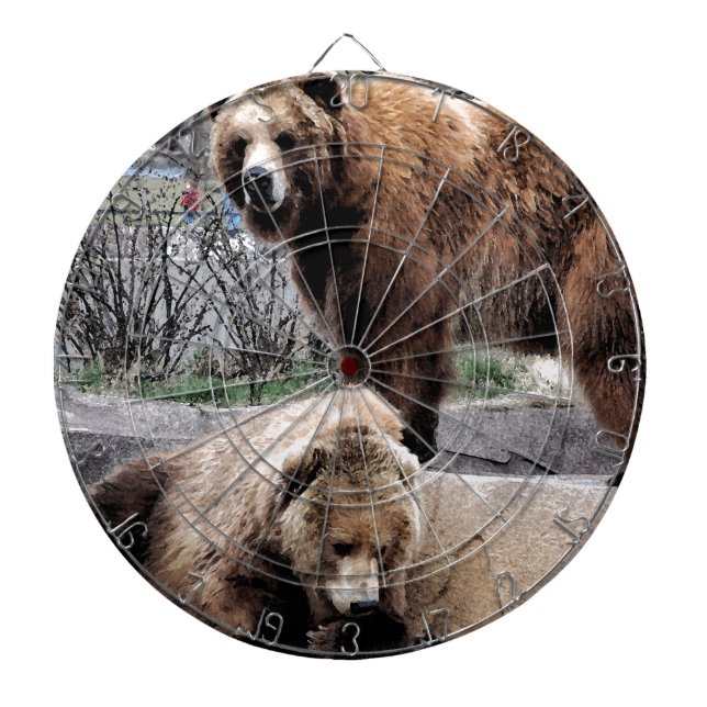 Brown bear dartboard (Front)