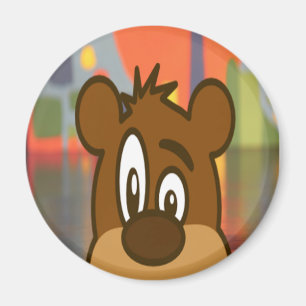 Brown Bear Face Magnet