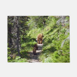 Brown Bear Family Doormat