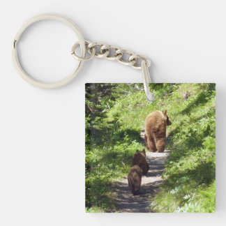 Brown Bear Family Key Ring