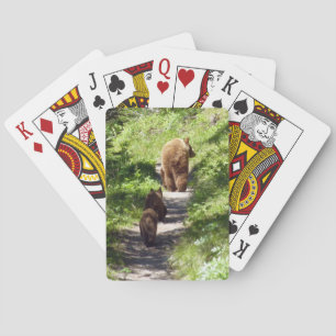 Brown Bear Family Playing Cards
