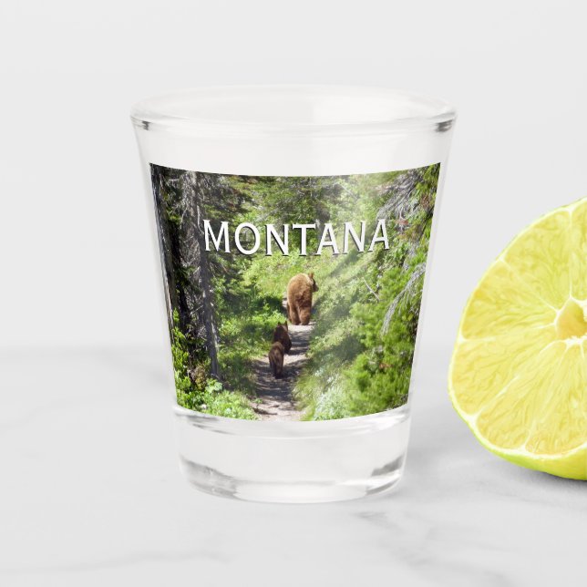 Brown Bear Family Shot Glass (Front)