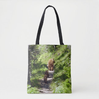 Brown Bear Family Tote Bag
