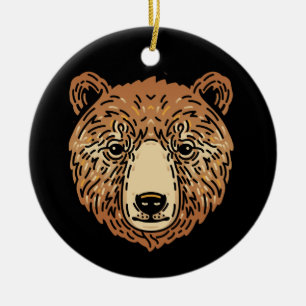Brown Bear for Autumn Ceramic Tree Decoration