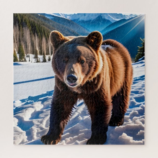 Brown Bear in the Snow Jigsaw Puzzle (Vertical)