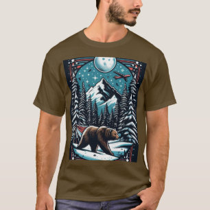 Brown Bear In Winter T-Shirt