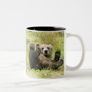Brown_Bear_Kodiak_Bears Lovers Two-Tone Coffee Mug
