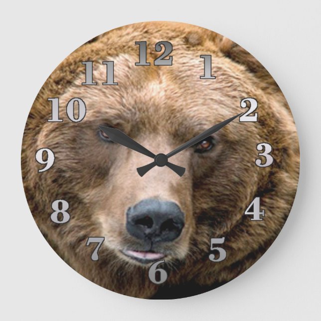 Brown Bear Large Clock (Front)