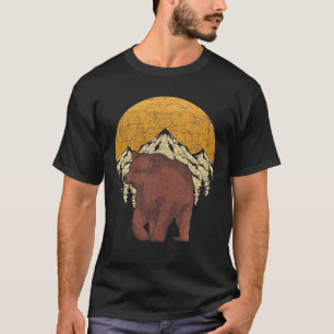 Brown Bear Nature Animal Lover Mountains Forest Tr T-Shirt