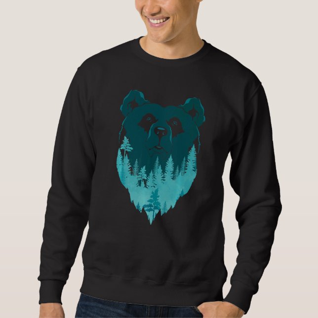 Brown Bear  Nature Forest Trees Wildlife Animal Be Sweatshirt (Front)