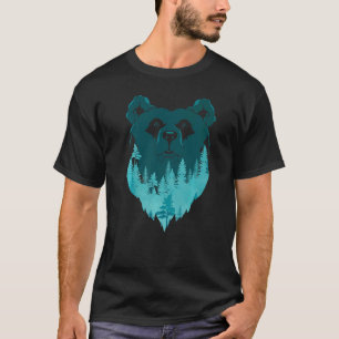 Brown Bear  Nature Forest Trees Wildlife Animal Be T-Shirt