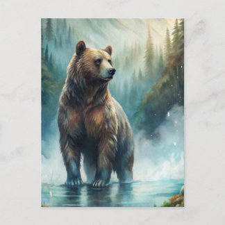 Brown Bear  Postcard