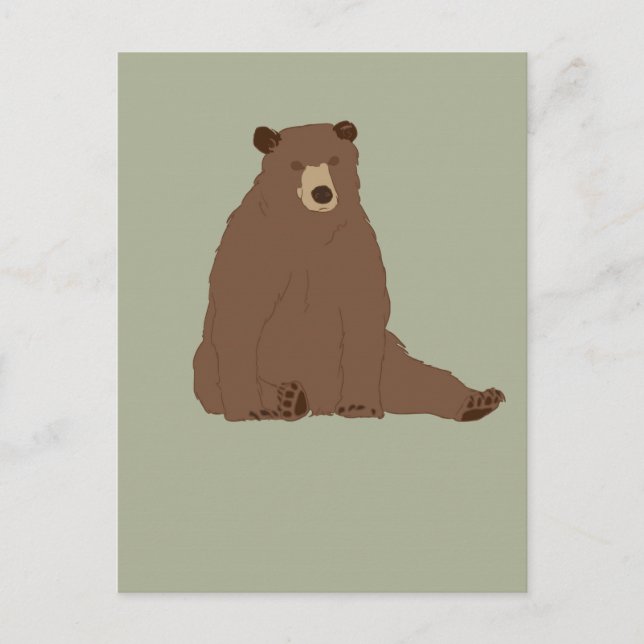 Brown Bear Postcard (Front)