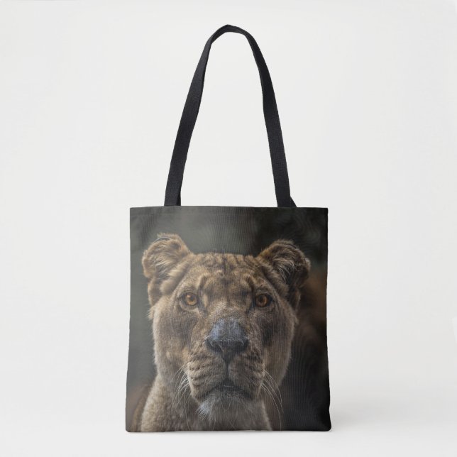 BROWN BEAR SELECTIVE FOCAL PHOTO DURING DAYTIME TOTE BAG (Front)