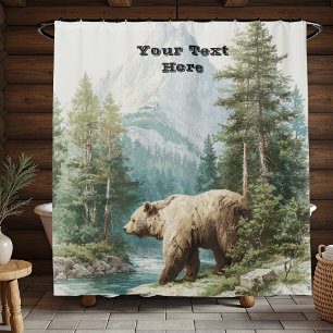Brown Bear Shower Curtain