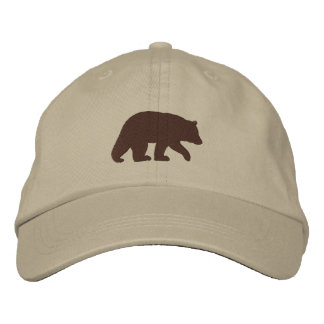 Brown Bear Silhouette | Wildlife Nature Embroidered Hat
