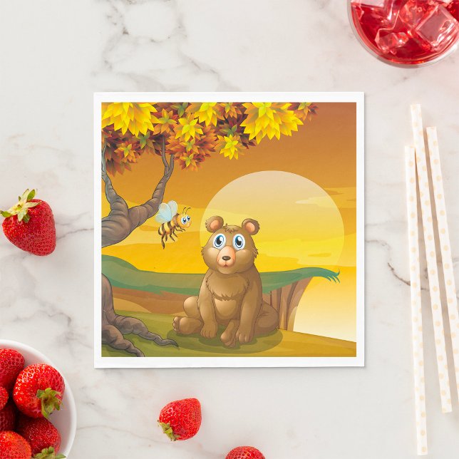 Brown Bear Sunset Napkin (Creator Uploaded)