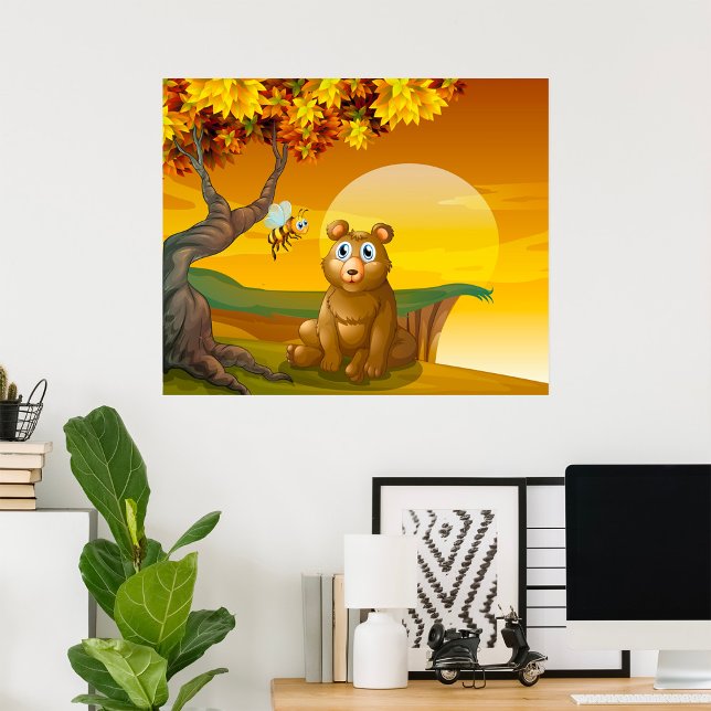 Brown Bear Sunset Poster (Creator Uploaded)