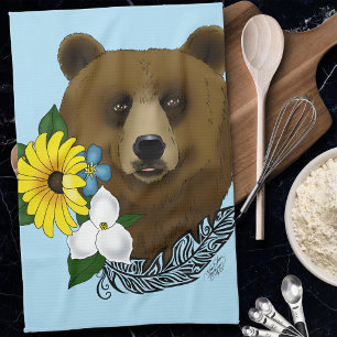 Brown Bear Tea Towel