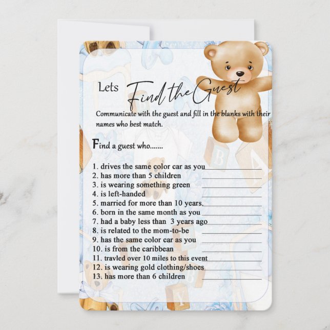 Brown Bear Theme Game (Front)