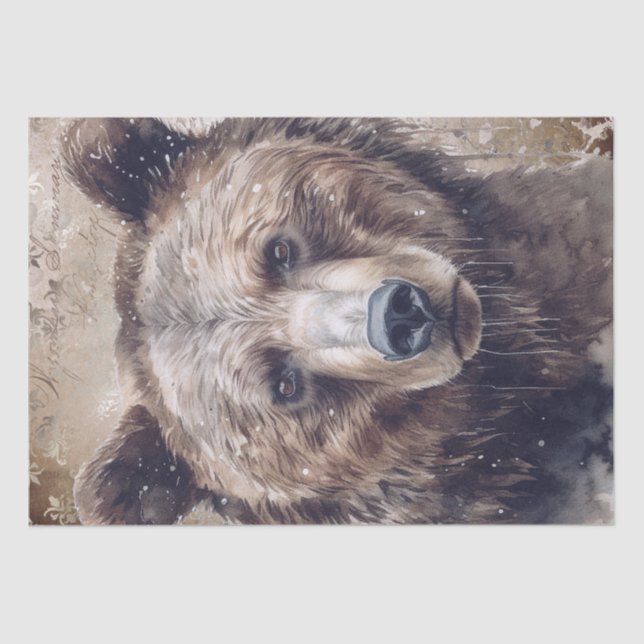 Brown Bear Tissue Paper (Front)