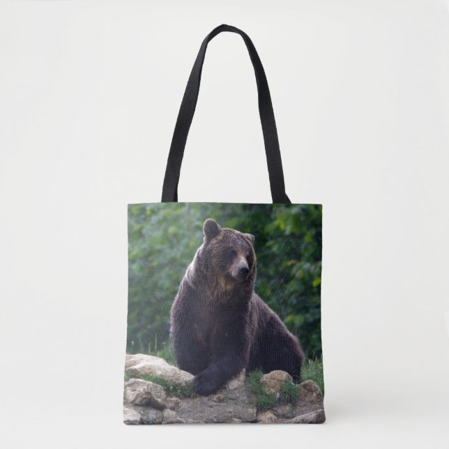 Brown bear tote bag (Front)