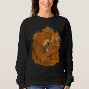 Brown Bear Wildlife Outdoors Nature Forest Mother Sweatshirt