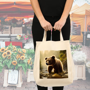 Brown Bear Wildlife Portrait   Tote Bag