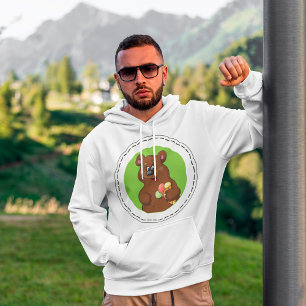 Brown Bear With Ice Cream Hoodie