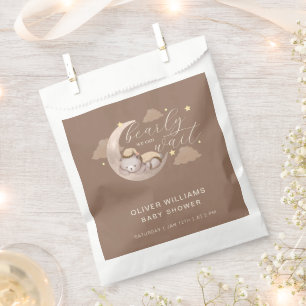 Brown Bearly Wait Moon Star Sleepy Bear Favour Bags