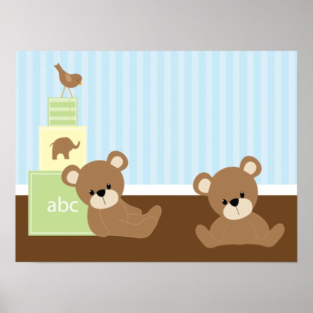 Brown Bears Kids Wall Decor (Front)