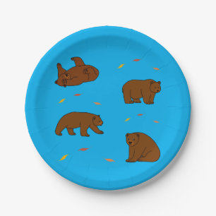 Brown Bears Paper Plate