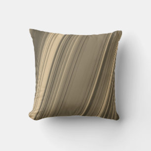 Brown, Beige and Grey Rustic Lines Pillow