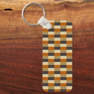 Brown Beige Black Color Combination Key Ring