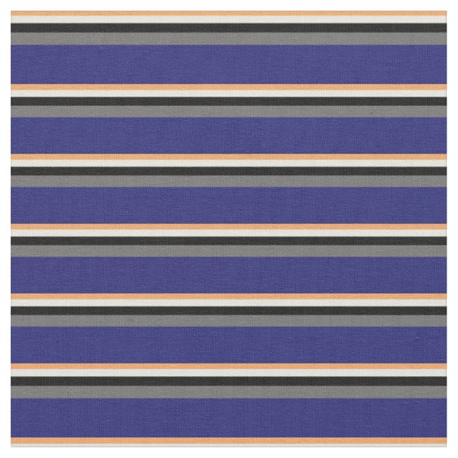 Brown, Beige, Black, Dim Grey, and Midnight Blue Fabric (Close Up)