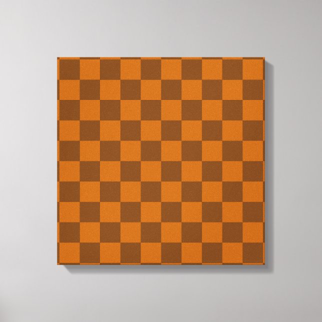 Brown Beige Chequered Block Print  (Front)