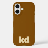 brown &beige initials monogram