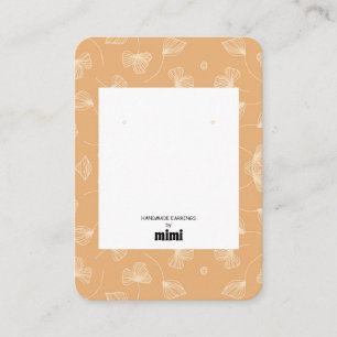Brown Beige Mustard Earring Display  Business Card