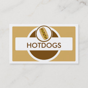 Brown beige theme hotdog business cards