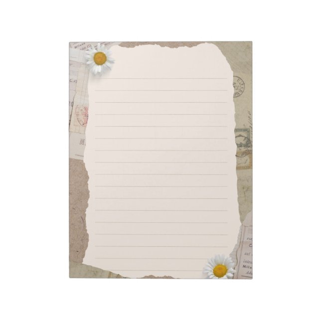 Brown Beige Vintage Scrapbook Lined Notes (Rotated)