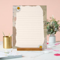 Brown Beige Vintage Scrapbook Lined Notes