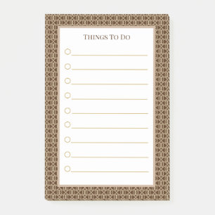 Brown Beige White Things To Do Post-it Notes