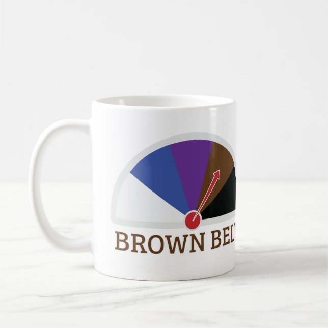 Brown Belt Jiu Jitsu Coffee Mug (Left)