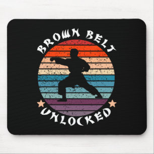 Brown Belt Level Unlocked Achievement Karate Keep  Mouse Pad