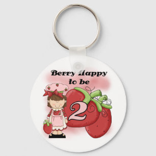 Brown Berry 2nd Birthday T-shirts and Gifts Key Ring