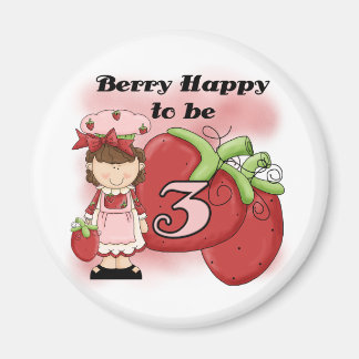 Brown Berry 3rd Birthday T-shirts and Gifts Magnet