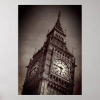 Brown Big Ben Art Photography