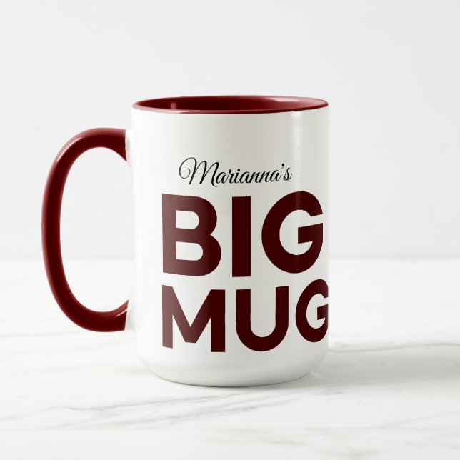 Brown Big Mug | Huge Mug | Script Custom Name (Left)